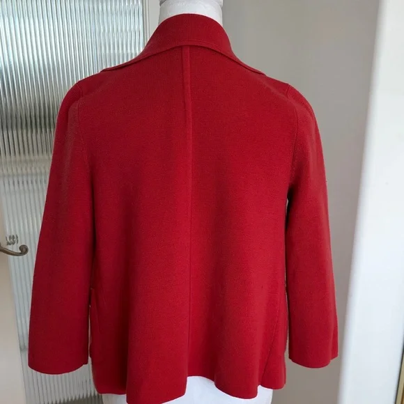 J. Crew Vintage Women's Vibrant Orange/Red  Wool Jacket - Picture 3 of 5